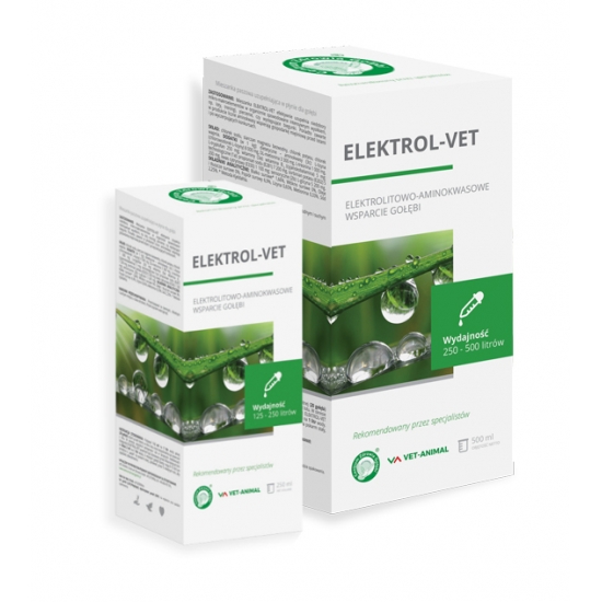 CENTRUM ZDROWIA GOŁĘBI Elektrol-Vet 250ml - elektrolitowo-aminokwasowe wsparcie gołębi